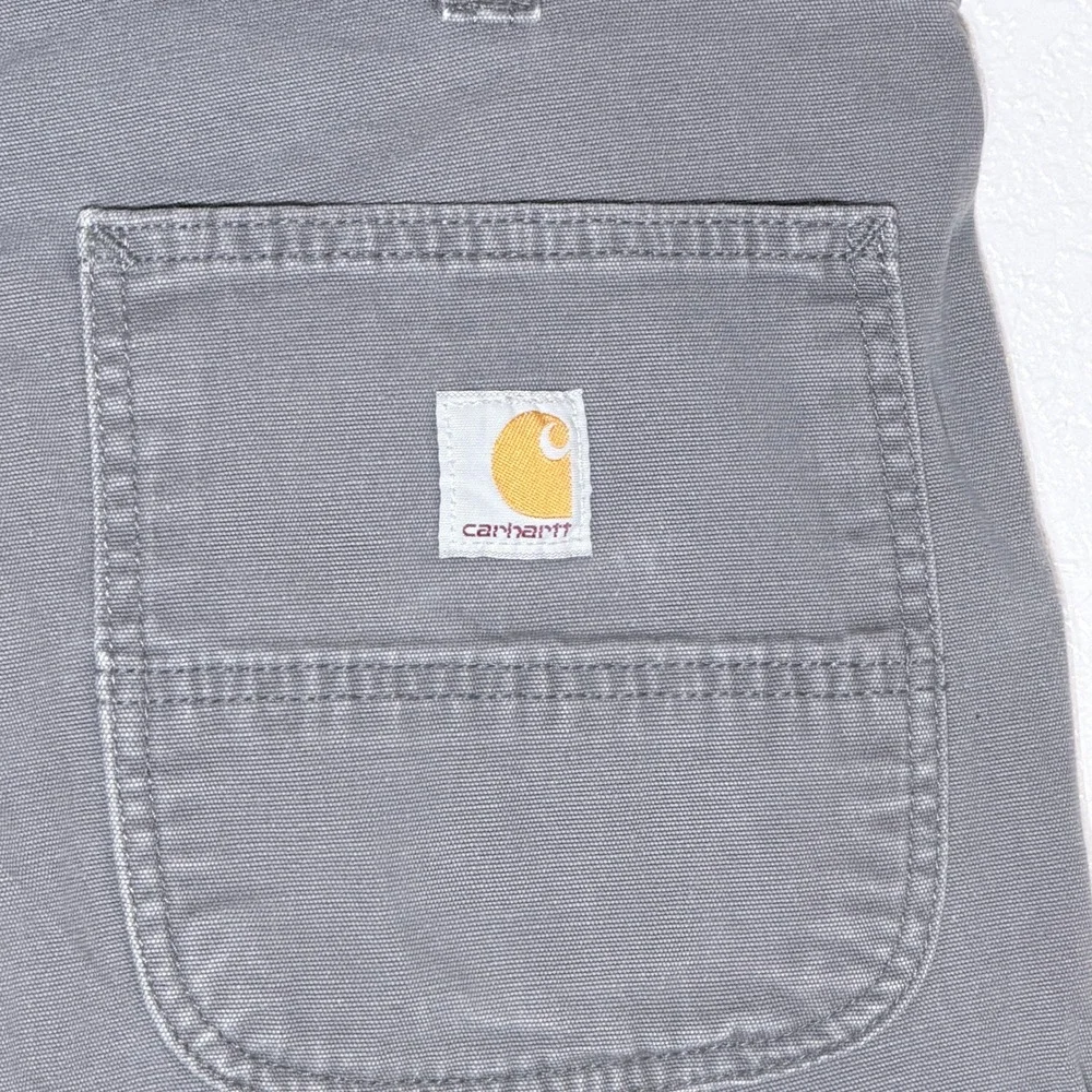 Carhartt Mens Relaxed Fit Canvas Work Shorts Gray Size 34 Utility Carpenter